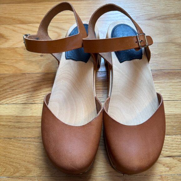 Swedish Hasbeens Covered Sandal Clog  - Nature - 37 - Picture 2 of 10